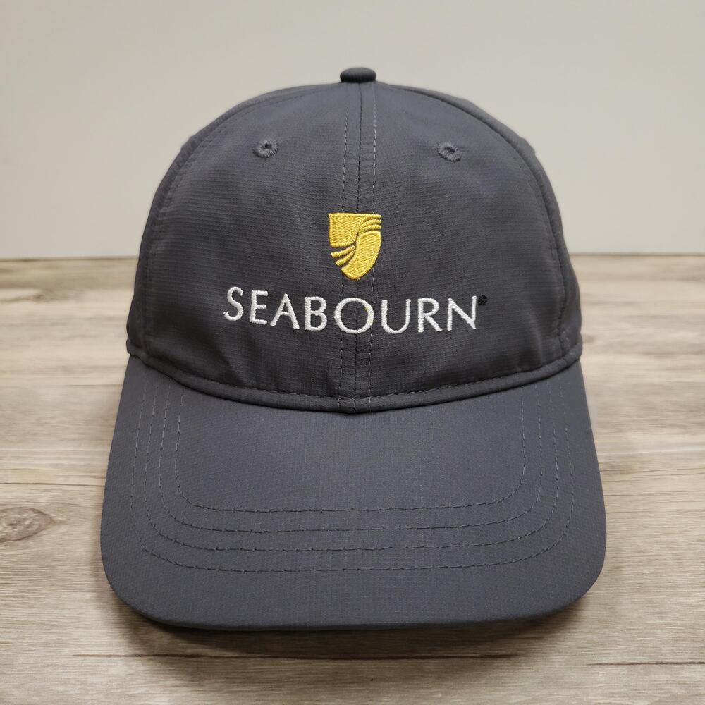 Seabourn Hat Cap Strap Back Adjustable Gray UPF 50+ Logo Baseball Womens